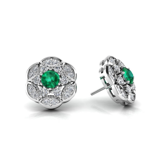 Radiant Heart Earrings - Green Zircon