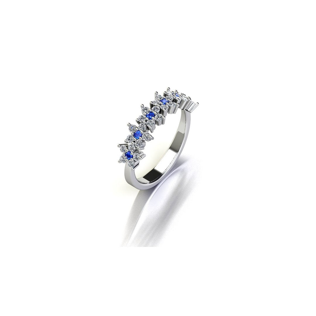 Empress Grace Ring - Blue Zircon