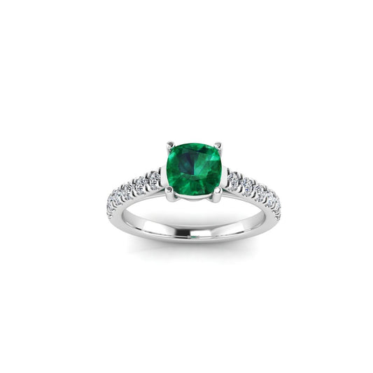 Divine Silver Ring - Green Zircon