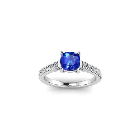 Divine Silver Ring - Blue Zircon