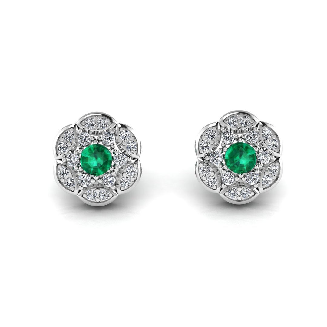 Bloom Spark Earrings - Green Zircon