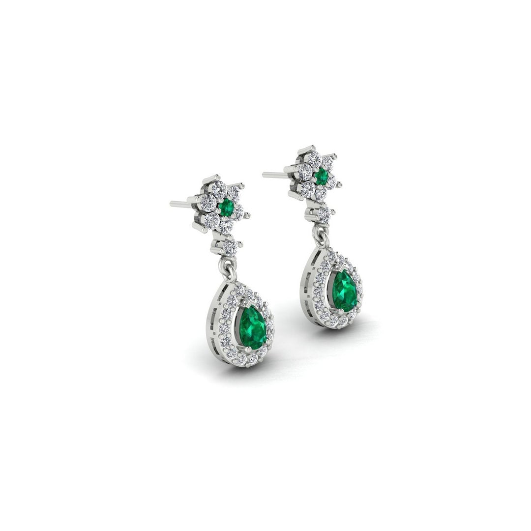 Serene Opulence Earrings - Green Zircon