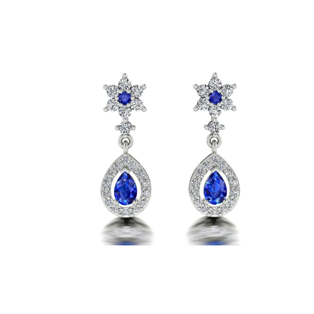 Serene Opulence Earrings - Blue Zircon