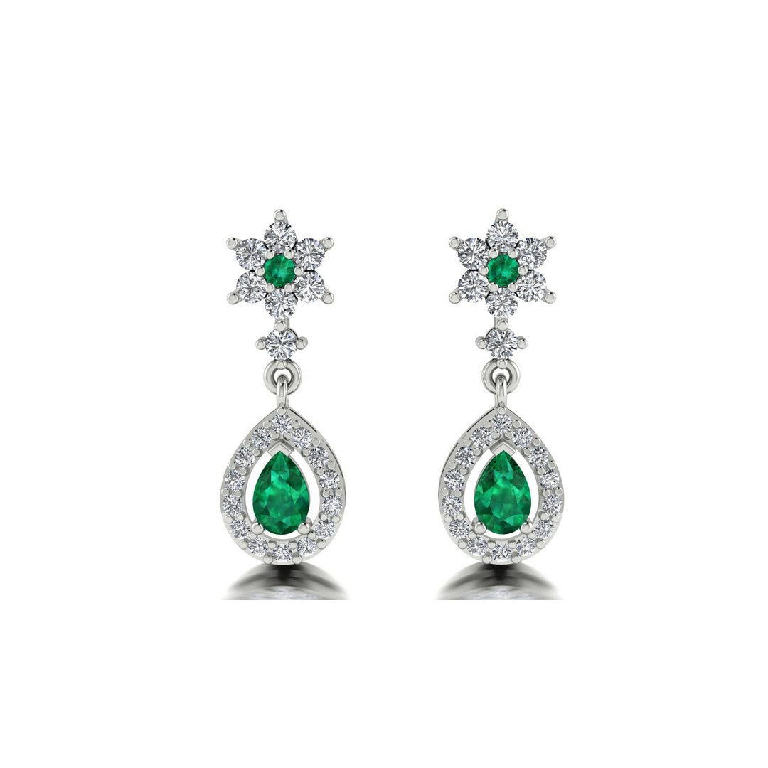 Serene Opulence Earrings - Green Zircon